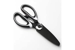 OZNEWLIFE Ciseaux de cuisine lames tranchantes en acier inoxydable - ciseaux de cuisine polyvalents viande lourde, poulet, poisson, légumes et herbes - tire - bouchon