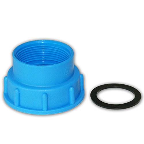 Stabilo-Sanitaer Kunststoff IBC Adapter Deckel S60x6 x 1 1/2 Zoll Innengewinde 55/60 mm Anschluss Zubehör für Tank Wasserbehälter - 4