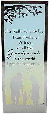 Reflections of the Heart Mirror Glass Standing Plaque Gift - Grandparents