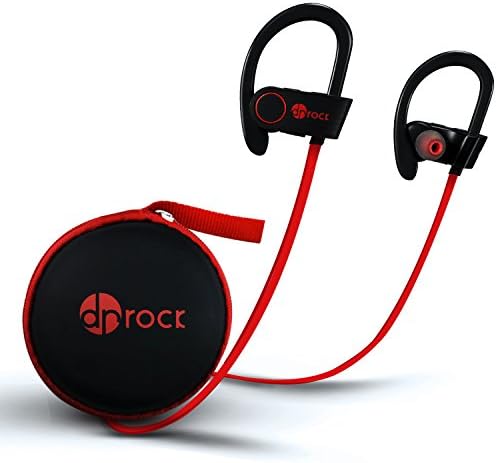 Bluetooth Headphones,Dr Rock Wireless In Ear Earbuds V4.1 Stereo Noise Isolating Sports Sweatproof Headset with Mic, Premium Bass Sound - Black
