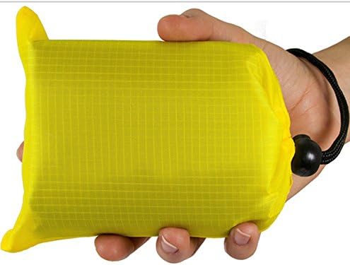 Sichyuan Mini(Palm Size) Lightweight Pocket Blanket Perfect For Camping/Traveling/Hiking,Waterproof Washable Beach Mat. (Yellow)