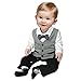 Etosell Newborn Infant Boys BowTie Jumpsuit Clothes Gentleman Pant Suit One-piece 0-18M (90/6-12Months)