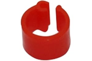 Believewang 200 pcs bague d'entraînement oiseau bague à pied intérieure diamètre intérieur 6mm bague d'identification ouverture pigeon pied bague oiseau fournitures, rouge