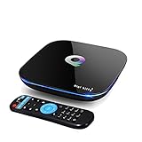 qbox tv box [Amlogic S905 Velocidad] Q-Box con Amlogic S905 tiene Quad core ARM Cortex-A53 CPU,Mali-450 penta-core, 5-Core GPU. La alta configuración de máquina que da la velocidad de ultra-rápido y la capacidad de procesamiento de imagen profesional.2G RAM /16G ROM para descargar las apps y los cachés para navegar los sitios web, jugar juegos, apps dirigidas, ver películas más fluido