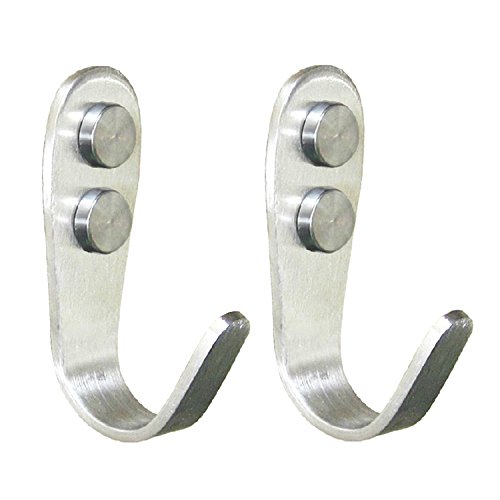 Willful 6er Pack Edelstahl Mantel und Hut Tasche Haken Schwerlast Wandhalterung einzigen Haken Silber - 2