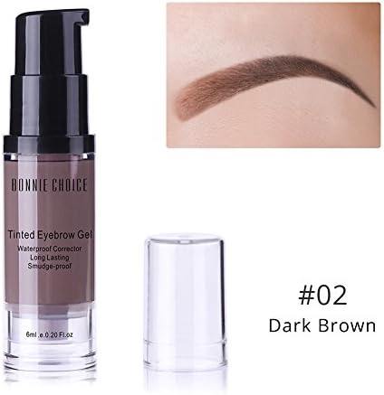 BONNIE CHOICE 6ml Waterproof Eyebrow Gel Long Lasting Make Up Tint Henna Shade Makeup Cream Cosmetic Three Colors for Choice-Dark Brown