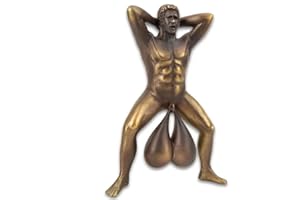 TUKLYE Heurtoir de porte Satyr de 15,7 cm de long pour porte d'entrée, heurtoir de porte amusant pour homme, symbole de fertilité à suspendre, pendentif heurtoir de porte vintage de style romain