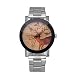 Produktbild Vintage Quarz Analoge Uhr, Zarupeng Herren Damen Elegant Armbanduhr Edelstahl Armband Sportuhr mit Schwarz Zifferblat Klassisch Unisex Armbanduhren (One Size, C)