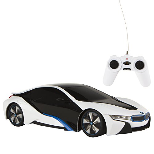 Rastar - BMW i8, coche teledirigido, escala 1:24, color blanco (ColorBaby 75899)