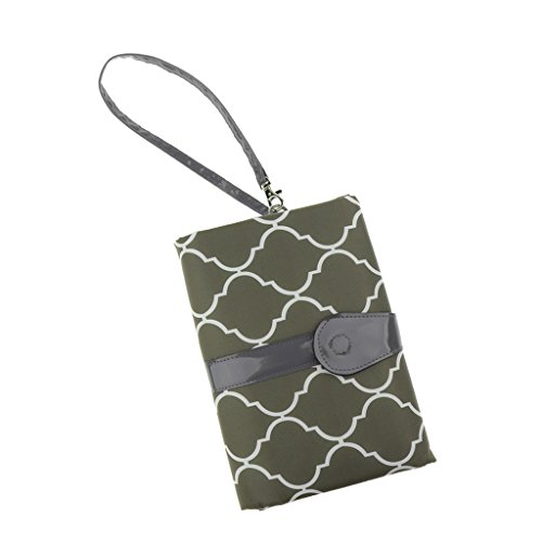 Preisvergleich Produktbild Homyl Praktische Wickelauflage für Unterwegs faltbare Wickelunterlage Baby Kleind Wickeltischauflage für Reise - Grau