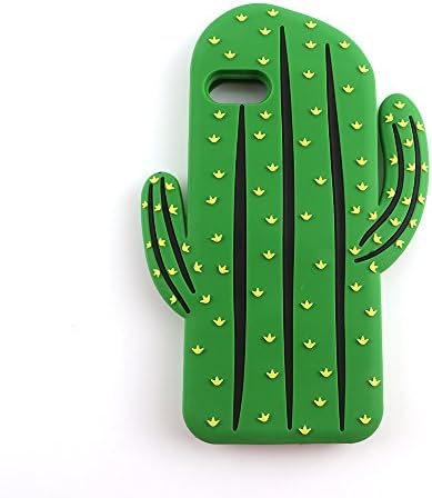 iPhone 7 Case, Ice Cream Design 3D Cute Cartoon Character Protective Skin Soft Rubber Silicone Case Cover for iPhone 7 (4.7" Inch) 2016 Release (Cactus)