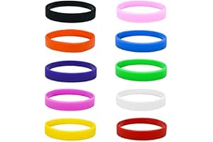 J&R WRISTBANDS Lot de 10 bracelets en silicone pour bébé Tailles au choix