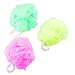 3 Pcs Soft Nylon Foam Bubble Mesh Net Bath Shower Green Yellow Pink