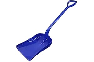 Faithfull FAIPLSHOVEL Blue Plastic Shovel, Lightweight & Strong with Polypropylene Coated Steel Shaft – Blade Size 390mm x 315mm, Total Length 1020mm