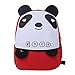 Produktbild DonDon Kinderrucksack für Mädchen und Jungen Tiermotiv Pandabär rot weiß 33 x 26 x 13 cm