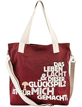 Damen Glückspilz m. Spruch Tasche