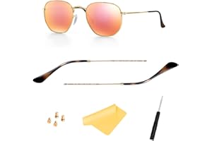 HiCycle2 Patillas de repuesto, puntas de patilla para gafas de sol RayBan RB3548N, con 4 tornillos, 1 destornillador