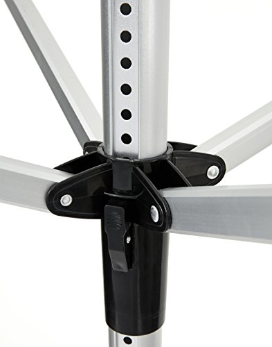 KHP Professional Premium Wäscheschirm für täglichen Gebrauch mit dicker 50m Wäscheleine! Wäschespinne einfach zu öffnen und höhenverstellbar + breiter Abstand der Leinen. Stabiler Wäscheschirm auch bei Wind mit Bodendübel zum Einbetonieren! - 4
