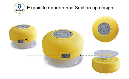 Neuftech Altavoz Bluetooth Inal  mbrico Impermeable Con Manos Libres compatible con m  vil y tablet para iPhone  iPad  iPod  Samsung Galaxy  Nokia  HTC  Blackberry  Google  LG  Nexus Para el ducha coche Cocina y piscina - amarillo