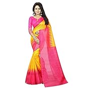 OM SAI LATEST CREATION Bhagalpuri Silk Saree With Blouse Piece(Sarees for Women (S1039)_Yellow_Free Size)