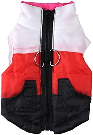 Christmas Autumn Winter Spring Warm Jacket Pet Dog Cothes Windproof Coat Dogs Snowsuit Vest Harness Dog Puppy Pet Clothing (L, Red)
