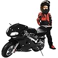 tinysiry Pocket Gas Motorbike for Kids,2-Stroke 49cc Mini Motorcycle for Adults with Dual Headlights & Front Rear Disc Brakes,Mini Pocket Motocross Mini Motorcycle Racing Max Speed 20Mph 1