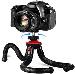 Haau Flexible Camera Tripod Bendable 12inch Mini Tripod Stand, Tripods for DSLR Camera Smartphone Universal Phone Mount for Biking, Travel, Selfie, Reels, YouTube, Helo Video Shooting