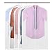 Produktbild ZYHstore 5 Stück 60*90cm Wasserdicht Klar Durchschauen Kleidung Lagerung Hängetasche Taschen Kleiderschutzhülle Kleidung Staubschutz Reißverschluss für Anzug, Kleider, Oberteile, Mäntel, Jacken, Röcke Lagerung oder Reise - Transparent