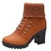Produktbild Btruely Schuhe Damen High Heel Stiefeletten Frauen Schneestiefel Groß Größe Freizeitschuhe Wildleder Booties