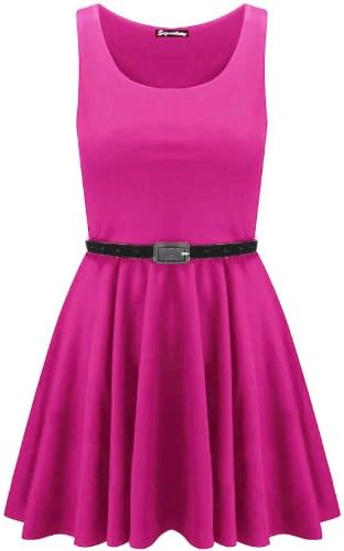 Swagg Fashions Women's Skater Dress Uk 20-22 Fuchsia
