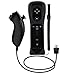 Produktbild Pekyok Wii Controller und Nunchuk, DW12 Nintendo Wii Remote und Nunchuck mit Silikonhülle und Handschlaufe für Wii und Wii U-Schwarz