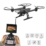 Drone, 5.8 G FPV avec caméra de Surveillance 2.0 MP HD Drone à Distance RC,/3D Flip/Mode sans tête/Un Bouton de Retour/Hauteur Hold