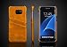 Produktbild Samsung Galaxy S7 Edge PU Leder Handyhülle Case Moomini® Dünn Ultra Slim Stoßfest Anti-Rutsch Anti-Tropfen Schutzhülle Handy Hülle mit Card Slot Luxuriös Öl Muster Backcover für Samsung Galaxy S7 Edge 2017(Orange)