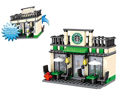 Modbrix City Bausteine Cafe Ladengeschäft, 190 teiliges Konstruktionsspielzeug - 2