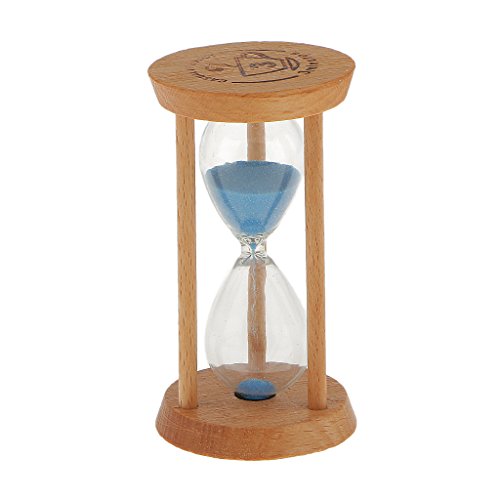 Holz Sandglass Sand Timer Sanduhr Küche Timer 3 Minuten Tisch Dekor – Blau - 4