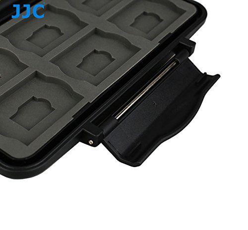 JJC Multi Memory Card Case MC-SDMSD24 Speicherkarten Schutzbox für 12 Stück SDHC und 12 Stück MicroSD Cards – extreme Wasserdicht und Stoßfest Box Safe Tasche Etui Aufbewahrungsbox Hülle - 6
