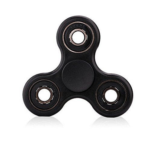 REPOO Fidget hand Spinner (3D Figit) High Speed Tri Helps Focusing Premium Quality EDC Toy for Kids & Adults Best Stress Reducer ADD, ADHD Anxiety and Boredom Ultra Fast Bearings(Black)