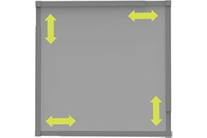 Nematek Teleskop Fliegengitter Fenster (max. 110 x 140 cm) ohne Sägen & Bohren - Insektenschutz Fenster in anthrazit - Teleskop Fenster Fliegengitter mit Premium-Polyester Gewebe & Bürstendichtung