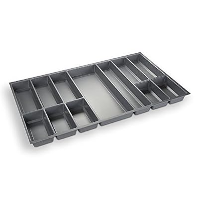 ORGA-BOX® III Bac à couverts gris argentér pour 90 cm tiroirs p.ex. Nobilia dès 2013 (473,5 x 794 mm)