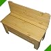 Produktbild Holzbank Truhenbank Sitzbank Dekobank Holzmöbel Truhe Bank aus Holz Unbehandelt Allzweckkiste Kiste Holztruhe Spielzeugkiste Stauraum Sitztruhe Aufklappbar Spielzeugtruhe
