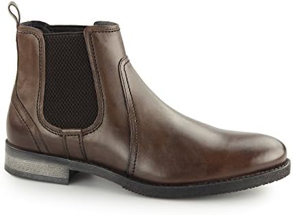Silver Street London MILLER Mens Leather Elasticated Chelsea Boots Brown UK 7