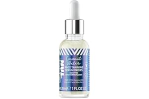 Skinny Tan Coconut Water Serum Tanning Drops - Fake Tan Face Serum with Youth Boosting Q10 & VItamin E for Natural Glow, Vegan & Cruelty Free Skincare - 30ml