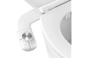 Bidet Attachment for Toilet, MUJIUSHI Dual Nozzle Bidet Toilet (Feminine & Rear Wash), Non-Electric, One-Key disassembly, Self Cleaning Dual Nozzle and Easy Water Pressure Adjustment