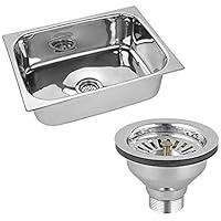 RENVOX Kitchen Sink 24X18X9 Inches Glossy Finish Stainless Steel Sink Premium Range || Kitchen Accessories || Kitchen Sink Stainless Steel || Bathroom Accessories Single Bowl