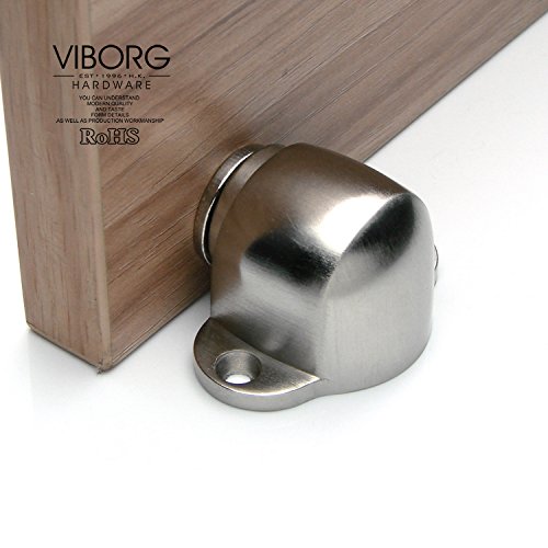 VIBORG SUS304 Edelstahl Guss Boden Halterung montiert Magnetverschluss Türstopper Tür Stopper Türstopper Satin Nickel gebürstet, rs-19