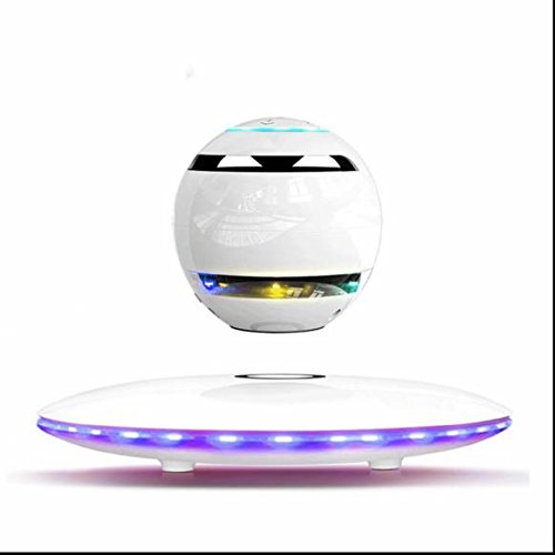 Preisvergleich Produktbild Kabelloser Schwebender Bluetooth Lautsprecher Systeme Passiv Subwoofer,Perfekte Klangqualität,360 Grad drehbaren,Multifarben LED,Freihändiges Telefonieren für Smartphones PC und Laptop