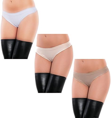 Gadzo Pack Of 6 Ladies Thong Tanga Microfibre With Flat Seam Second Skin mizrosk - 6er Mix, 38/40