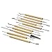 Produktbild Qiman Clay Sculpting Sculpt Smoothing Wax Carving Pottery Ceramic Tools Polymer Shapers Modeling Carved Tool Wood Handle Set