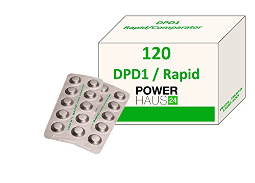 POWERHAUS24® - 120 Rapid Testtabletten Chlor / Brom DPD 1