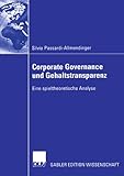 Image de Corporate Governance und Gehaltstransparenz: Eine Spieltheoretische Analyse (German Edition)